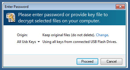 possibility to use all decryption keys located on usb flash drives